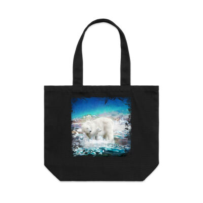 Arctic Day Polar Bear Shoulder Tote Thumbnail