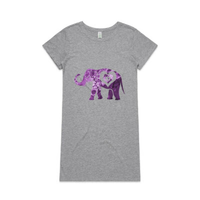 Purple Elle Womens Mika Organic Short Sleeved Dress  Thumbnail